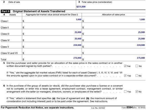 irs form 8594 world of exle irs form 8594 world of exle